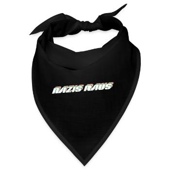 Nazis Raus | Retro Politisches Design - Bandana - Schwarz - Vorne