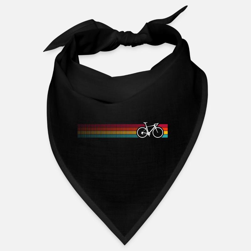 Lebendiges Regenbogen-Fahrradmuster - Bandana - Schwarz