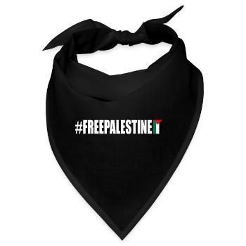 Free palestine - Bandana - Schwarz - Vorne