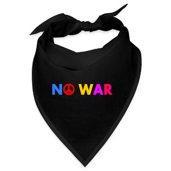 No war - Bandana - Schwarz - Vorne