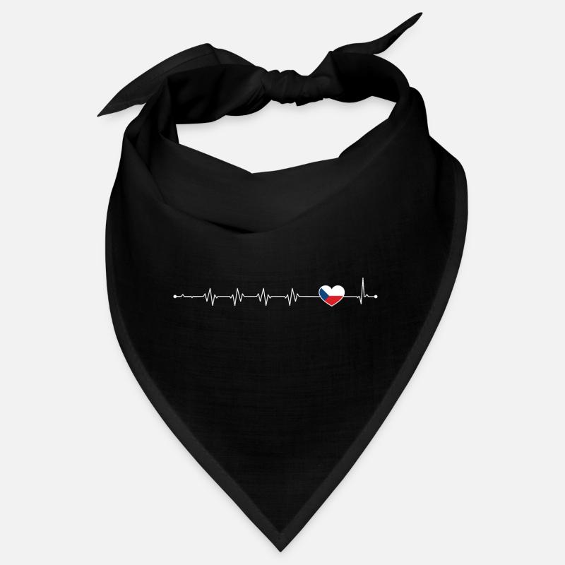 Heartbeat czech republic flag Bandana