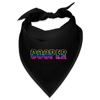 cooper rs regenbogen - Bandana - Schwarz - Vorne