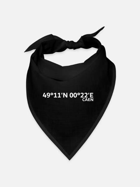 Caen Koordinaten - Bandana - Schwarz - Vorne