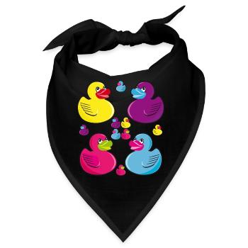 12 Rubber Ducks Quitsch-Enten - Bandana - Schwarz - Vorne
