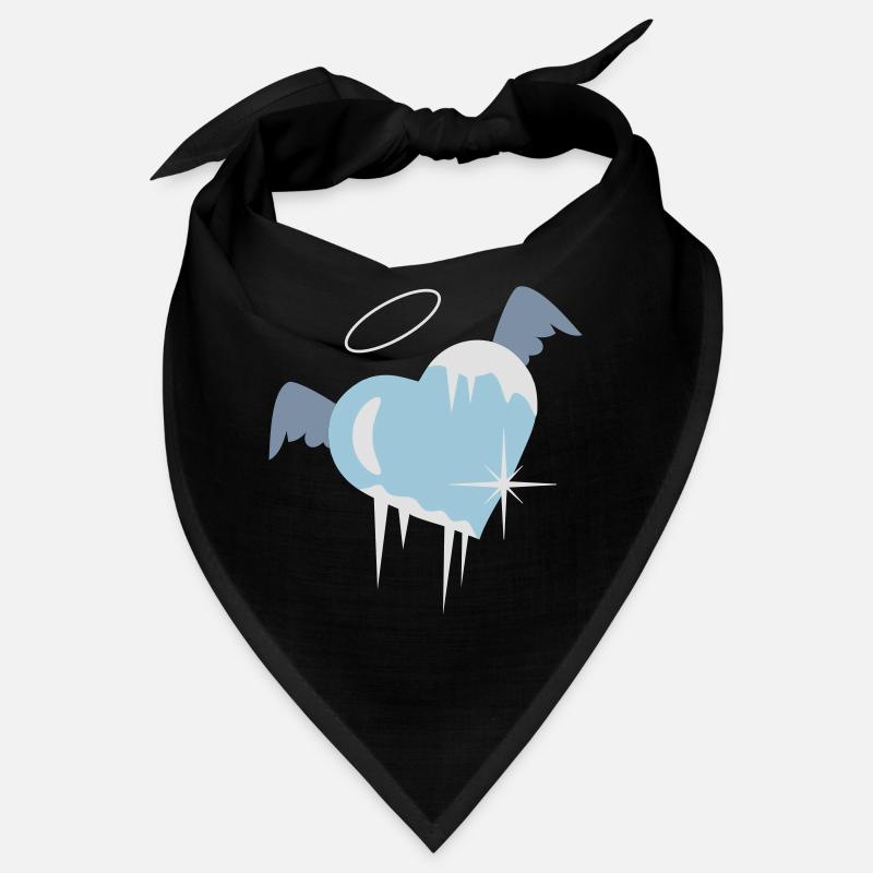 Cold heart with a halo, wings and icicles Bandana
