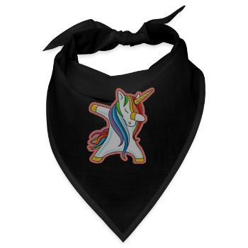 Unicorn Dab - Bandana - Schwarz - Vorne