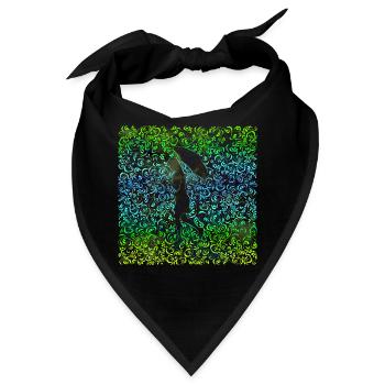 Regen ornamentalen Ornament - Bandana - Schwarz - Vorne