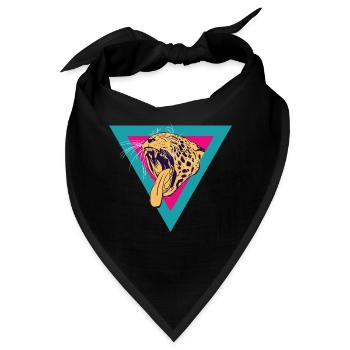 Leopard - Bandana - Schwarz - Vorne