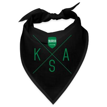 Saudi Arabien Motiv - Bandana - Schwarz - Vorne