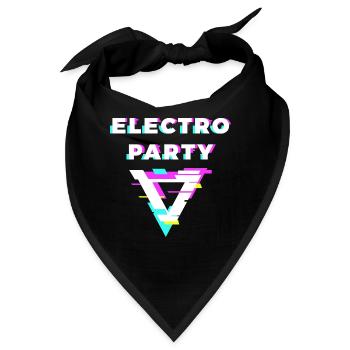 Electro Party - Bandana - Schwarz - Vorne