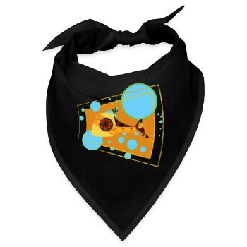 Lachs - Bandana - Schwarz - Vorne