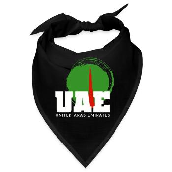 VAE Vereinigte Arabische Emirate Dubai UAE Araber - Bandana - Schwarz - Vorne