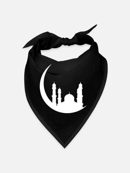 mosque islam crescent relegion faith turkey demo - Bandana - black - Front