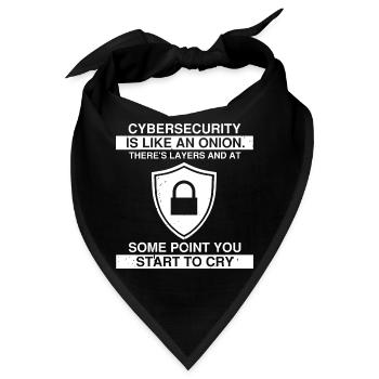 Cyber Security Design für IT Sicherheit und Hacker - Bandana - Schwarz - Vorne