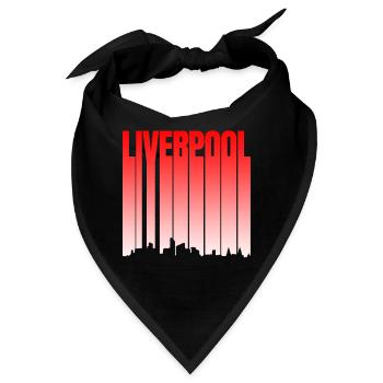 Liverpool Skyline Farbverlauf - Bandana - Schwarz - Vorne