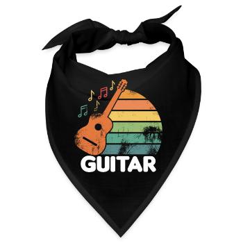 Gitarre retro - Bandana - Schwarz - Vorne