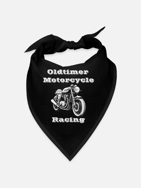 Oldtimer Motorcycle Racing blanc - Bandana - noir