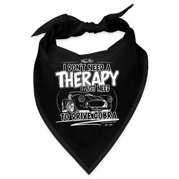 Ich brauche keine Therapie, ich muss nur Cobra ... - Bandana - Schwarz - Vorne