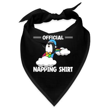 Sleeping Penguin Lover Cute Penguin Napping - Bandana - Schwarz - Vorne