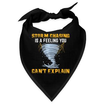 Sturmjäger Vatertag | Meteorologe Stürme Geschenke - Bandana - Schwarz - Vorne