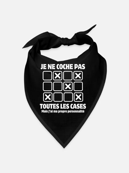 personne, personnalité, différent - Bandana - noir - Devant