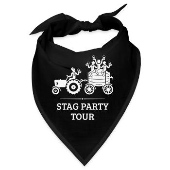 Stag Party Tour Mit Trecker Und Bierfass (JGA / W) - Bandana - Schwarz - Vorne