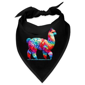 Alpaka - Bandana - Schwarz - Vorne