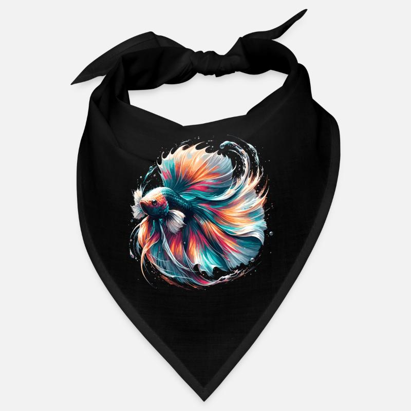 Bright Betta Splendens, Colorful Bandana