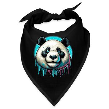 Panda - Bandana - Schwarz - Vorne