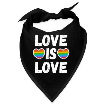 Liebe ist Liebe - Bandana - Schwarz - Vorne