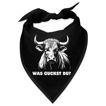 Stier - Was guckst du? stolz, selbstbewusst - Bandana - Schwarz - Vorne