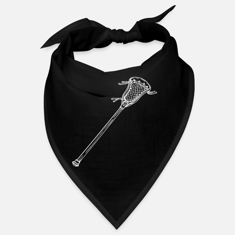 Lacrosseschläger Zeichnung - Bandana - Schwarz