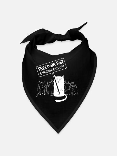 Freiheit für Schrödingers Katze Lustiges Nerd Meme - Bandana - Schwarz - Vorne