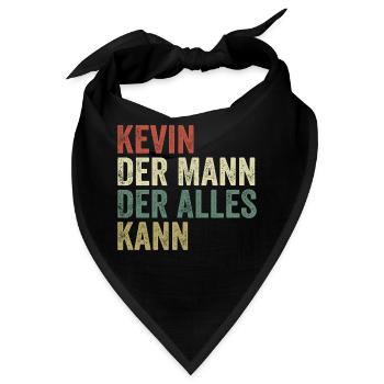 Kevin Der Mann Der Alles Kann Vorname Kevin - Bandana - Schwarz - Vorne