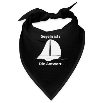 Segeln ist Die Antwort - Bandana - Schwarz - Vorne