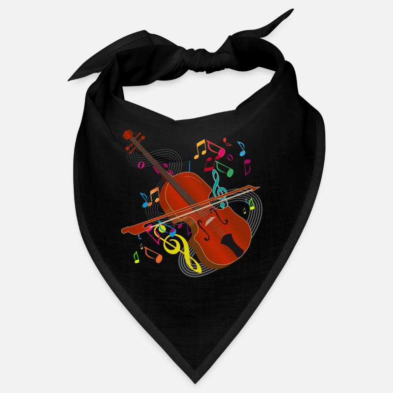 Music in Colors – Artistic Violin with Notes Bandana