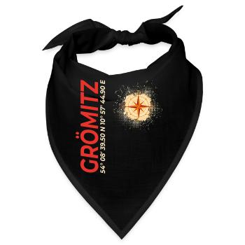 Grömitz - Bandana - Schwarz - Vorne