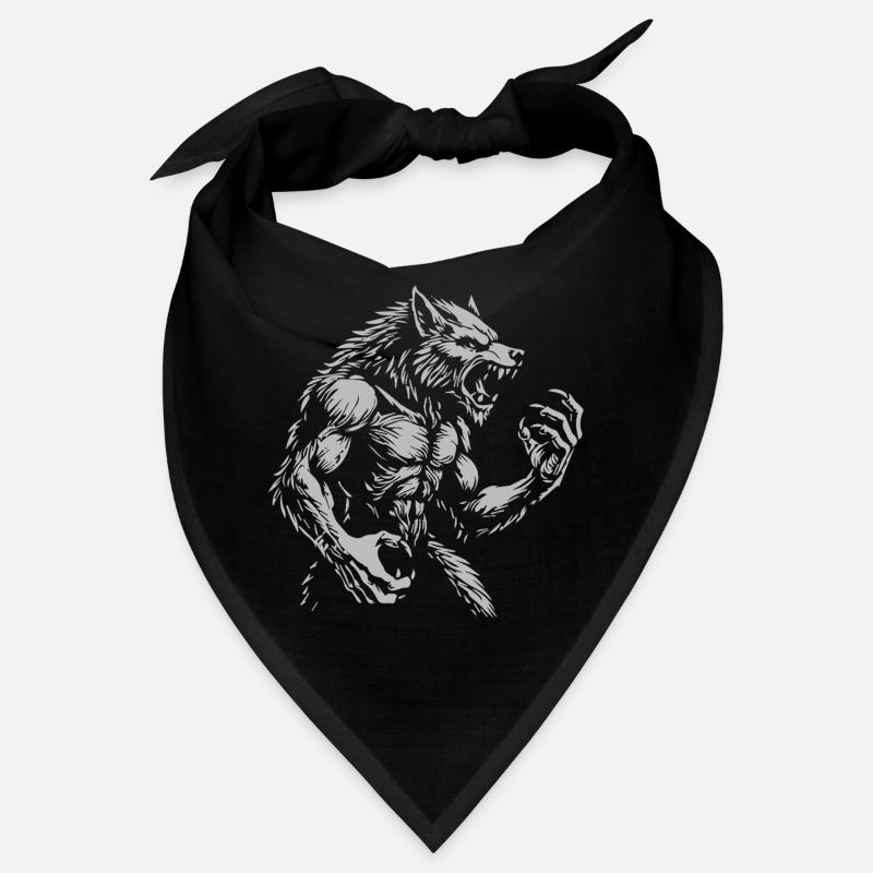 Fierce warewolf Illustration Bandana