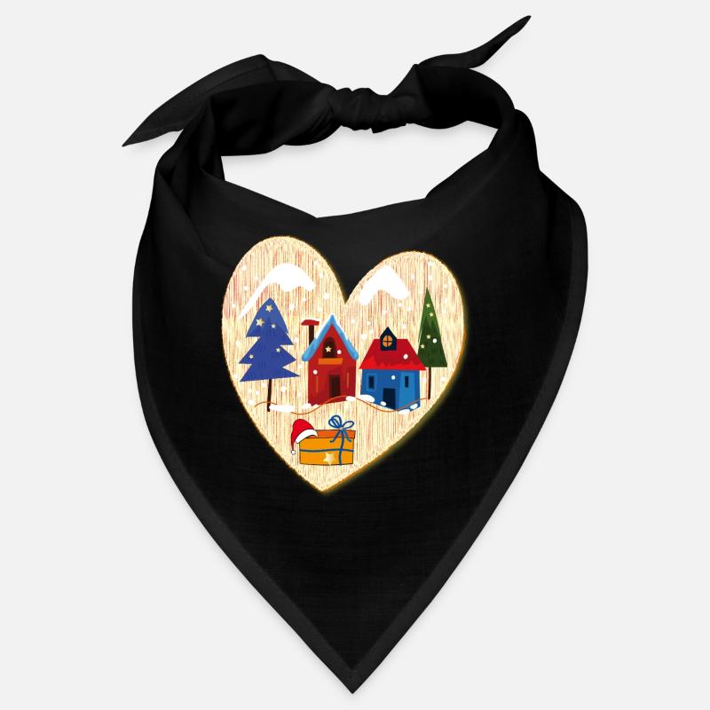 Winterdorf mit Häusern Bandana