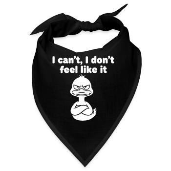 Fauler Enten Spruchmotiv - Bandana - Schwarz - Vorne