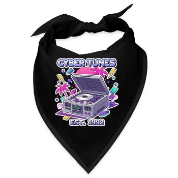 Cyber Tunes 1992 – Retro CD Player Design - Bandana - Schwarz - Vorne
