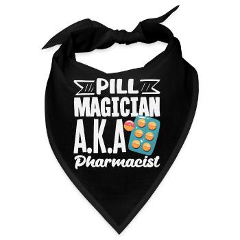 Apotheker Pharmazeutisch-technischer - Bandana - Schwarz - Vorne