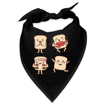 Bäcker Bäckerin Backen - Bandana - Schwarz - Vorne