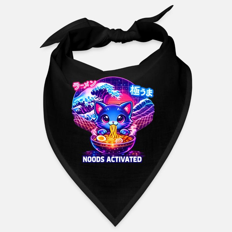 Ramen Kitty Vague Néon Bandana