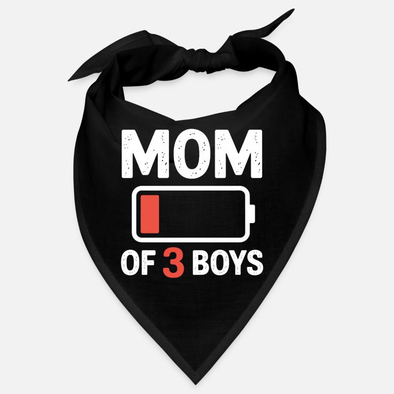 Maman de 3 garçons Batterie faible Bandana