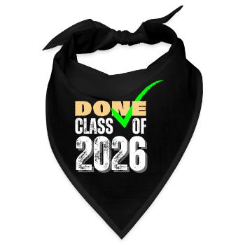 Abschlussjahrgang 2026 Abschlussprüfung abgeschlossen - Bandana - Schwarz - Vorne