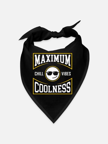 Maximum Coolness Happy Face - Bandana - Schwarz - Vorne
