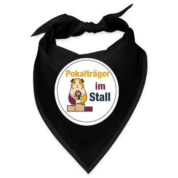 Meerschweinchen Pokalsieger Spruch - Bandana - Schwarz - Vorne