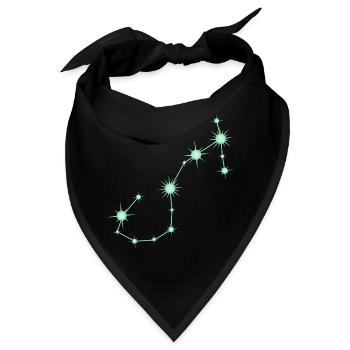 Skorpionstern, Sternbild, Tierkreiszeichen Grün - Bandana - Schwarz - Vorne