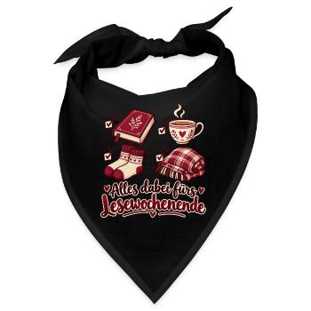 Alles dabei fürs gemütliche Lesewochenende - Bandana - Schwarz - Vorne
